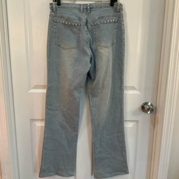 LANA ERICA RHINESTONE CUT OUT JEANS SIZE 10 - Picture 9 of 13